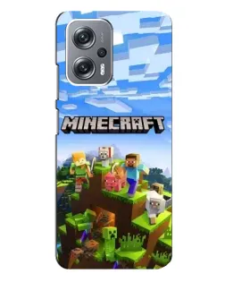 Чехол для Xiaomi Redmi Note 12 Pro Plus с картинкой «Minecraft классический мир»