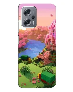 Чехол для Xiaomi Redmi Note 12 Pro Plus с картинкой «Розовое дерево Minecraft»
