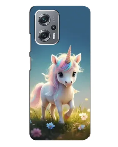 Чехол для Xiaomi Redmi Note 12 Pro Plus с картинкой «Единорог на поляне»