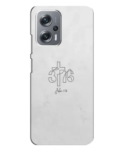 Чехол для Xiaomi Redmi Note 12 Pro Plus с картинкой «Иоанна 3:16 Крест»
