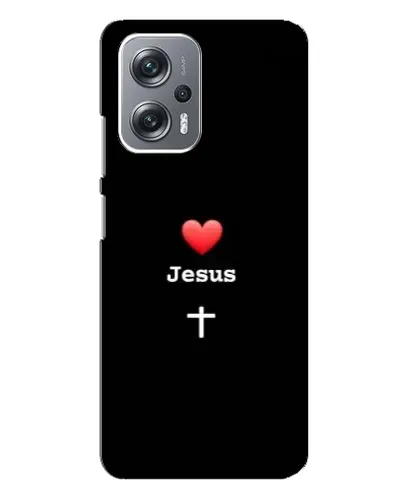 Чехол для Xiaomi Redmi Note 12 Pro Plus с картинкой «Сердце - Jesus»