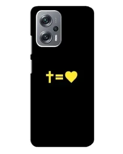 Чехол для Xiaomi Redmi Note 12 Pro Plus с картинкой «Сердце и Крест»