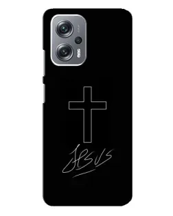 Чохол для Xiaomi Redmi Note 12 Pro Plus з картинкою «Графічний хрест Jesus»
