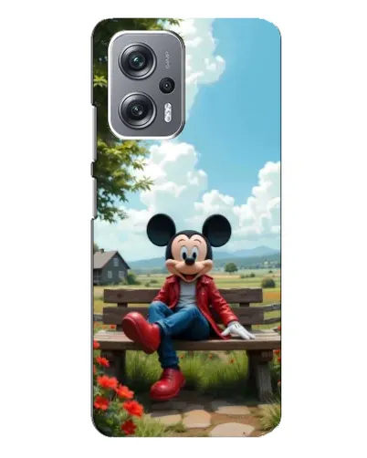 Чехол для Xiaomi Redmi Note 12 Pro Plus с картинкой «Микки на скамейке»
