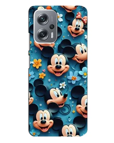 Чехол для Xiaomi Redmi Note 12 Pro Plus с картинкой «Паттерн Микки и Минни»