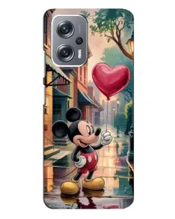 Чехол для Xiaomi Redmi Note 12 Pro Plus с картинкой «Микки и шарик-сердце»
