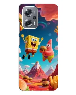 Чехол для Xiaomi Redmi Note 12 Pro Plus с картинкой «Космический фастфуд»