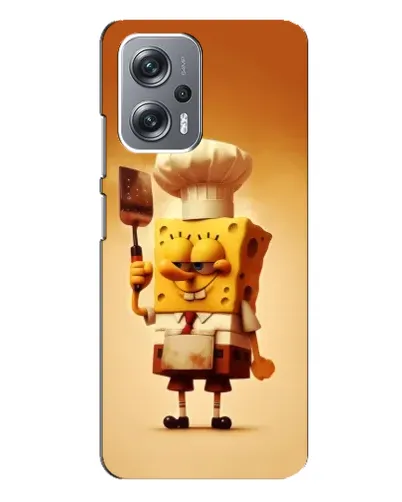 Чехол для Xiaomi Redmi Note 12 Pro Plus с картинкой «Губка Боб повар»