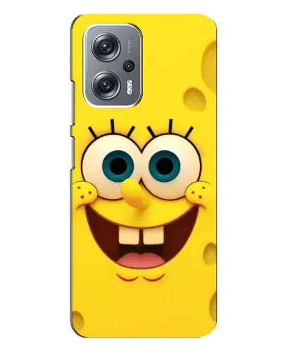 Чехол для Xiaomi Redmi Note 12 Pro Plus с картинкой «Губка Боб улыбка»