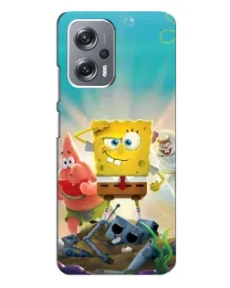 Чехол для Xiaomi Redmi Note 12 Pro Plus с картинкой «Спанч Боб победитель»