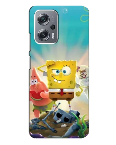 Чехол для Xiaomi Redmi Note 12 Pro Plus с картинкой «Спанч Боб победитель»