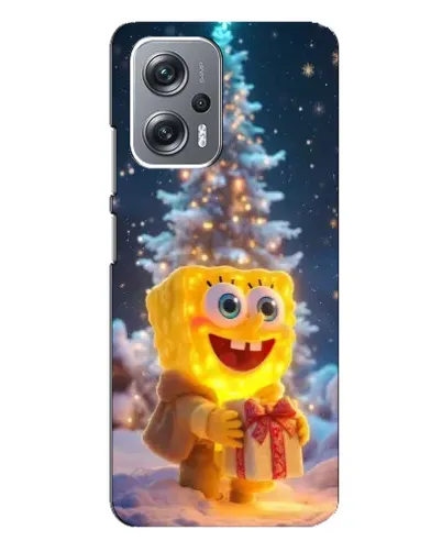 Чехол для Xiaomi Redmi Note 12 Pro Plus с картинкой «Рождественский Спанч Боб»