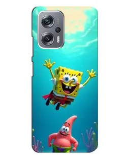 Чехол для Xiaomi Redmi Note 12 Pro Plus с картинкой «Спанч Боб под водой»