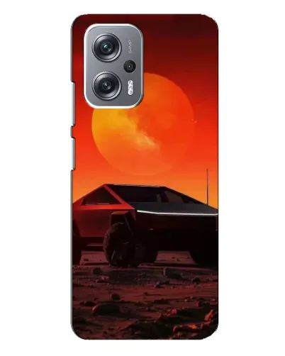 Чехол для Xiaomi Redmi Note 12 Pro Plus с картинкой «Cybertruck на Марсе»