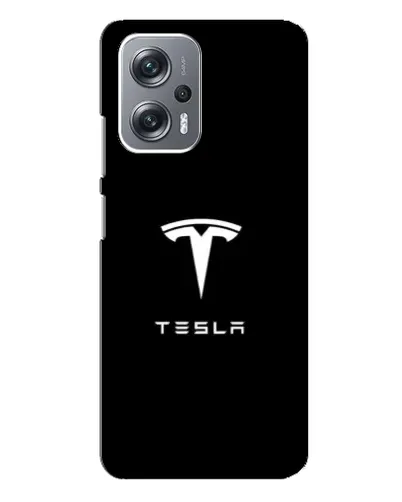 Чехол для Xiaomi Redmi Note 12 Pro Plus с картинкой «Tesla White Logo»