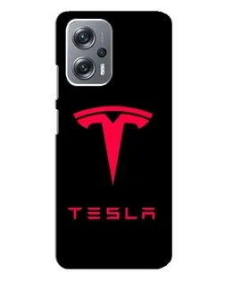 Чехол для Xiaomi Redmi Note 12 Pro Plus с картинкой «Tesla Red Logo»