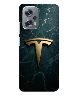 Чехол для Xiaomi Redmi Note 12 Pro Plus с картинкой «Мраморная Tesla Gold»
