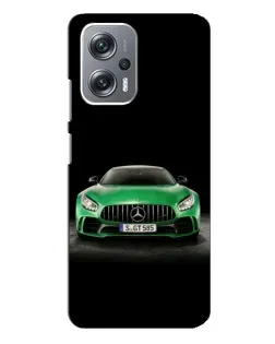 Чехол для Xiaomi Redmi Note 12 Pro Plus с картинкой «Mercedes — неоновый лого»