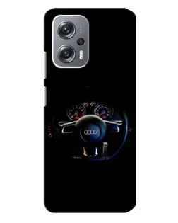 Чехол для Xiaomi Redmi Note 12 Pro Plus с картинкой «Салон Audi — руль»