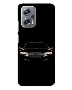 Чехол для Xiaomi Redmi Note 12 Pro Plus с картинкой «Audi — ночной контур»