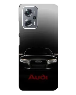 Чехол для Xiaomi Redmi Note 12 Pro Plus с картинкой «Audi — градиентный контур»