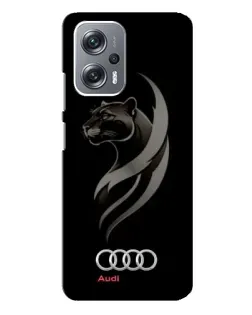 Чехол для Xiaomi Redmi Note 12 Pro Plus с картинкой «Графика — пантера и Audi»