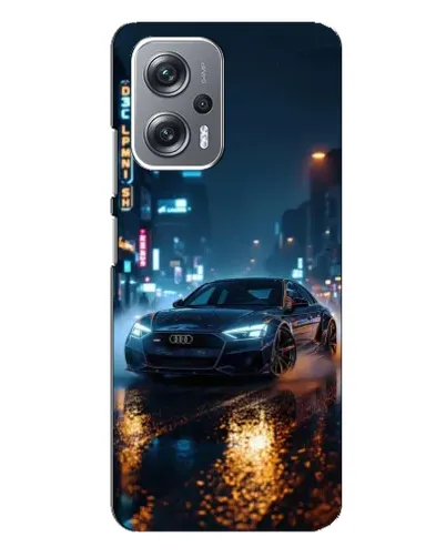 Чехол для Xiaomi Redmi Note 12 Pro Plus с картинкой «Ночной город и Audi»