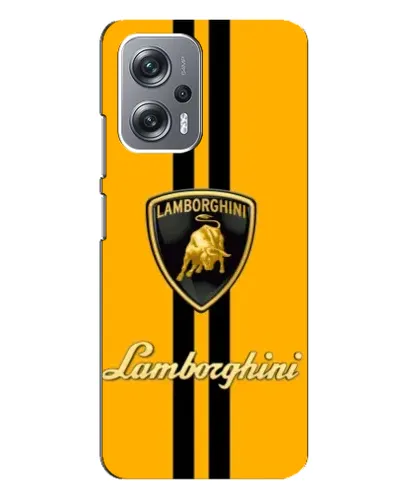 Чехол для Xiaomi Redmi Note 12 Pro Plus с картинкой «Lamborghini Stripe желтый»