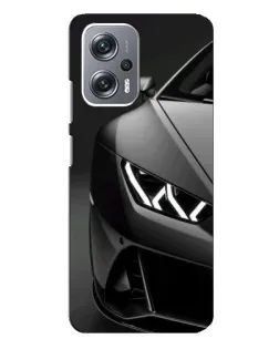 Чехол для Xiaomi Redmi Note 12 Pro Plus с картинкой «Lamborghini фары детализация»