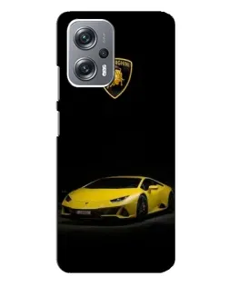 Чехол для Xiaomi Redmi Note 12 Pro Plus с картинкой «Lamborghini желтый акцент»