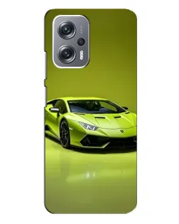 Чехол для Xiaomi Redmi Note 12 Pro Plus с картинкой «Салатовый Lamborghini Huracan»