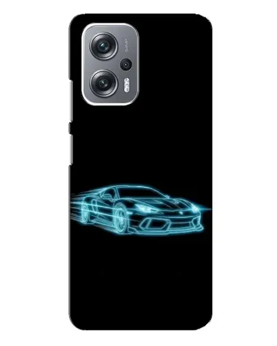 Чехол для Xiaomi Redmi Note 12 Pro Plus с картинкой «Неоновый контур Lamborghini»