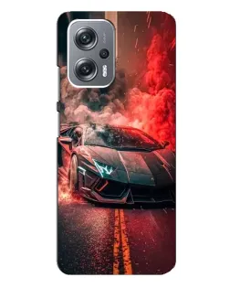 Чехол для Xiaomi Redmi Note 12 Pro Plus с картинкой «Lamborghini красный дым»