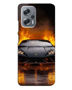 Чехол для Xiaomi Redmi Note 12 Pro Plus с картинкой «Lamborghini в огне»