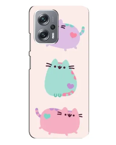 Чехол для Xiaomi Redmi Note 12 Pro Plus с картинкой «Pusheen трио»