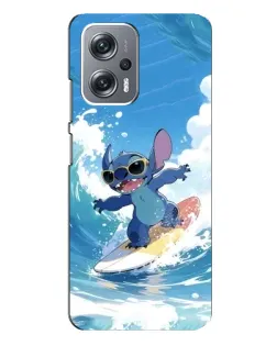Чехол для Xiaomi Redmi Note 12 Pro Plus с картинкой «Стич на волне»