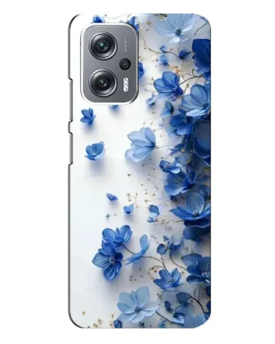 Чехол для Xiaomi Redmi Note 12 Pro Plus с картинкой «Голубой цветочный каскад»