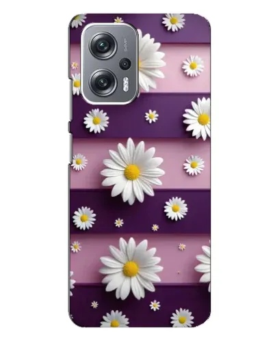 Чехол для Xiaomi Redmi Note 12 Pro Plus с картинкой «Ромашки на фиолетовом»
