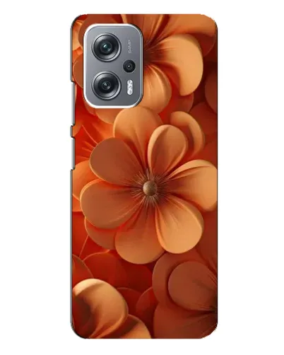 Чехол для Xiaomi Redmi Note 12 Pro Plus с картинкой «Оранжевый макро цветок»