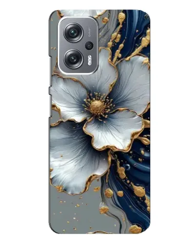 Чохол для Xiaomi Redmi Note 12 Pro Plus з картинкою «Біла квітка та золотий флюїд» Чохол для Xiaomi Redmi Note 12 Pro Plus з картинкою «Біла квітка та золотий флюїд»