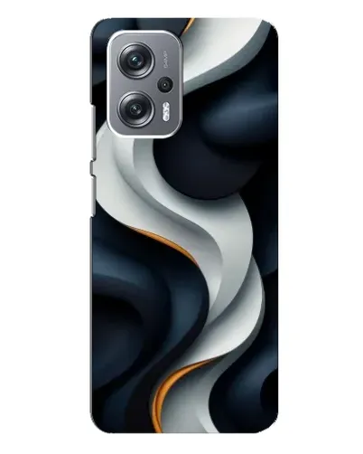 Чехол для Xiaomi Redmi Note 12 Pro Plus с картинкой «Объемные черно-белые ленты» Чехол для Xiaomi Redmi Note 12 Pro Plus с картинкой «Объемные черно-белые ленты»