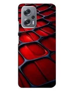 Чехол для Xiaomi Redmi Note 12 Pro Plus с картинкой «Красная глянцевая сетка»