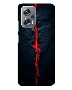 Чехол для Xiaomi Redmi Note 12 Pro Plus с картинкой «Kрасная лавовая трещина»