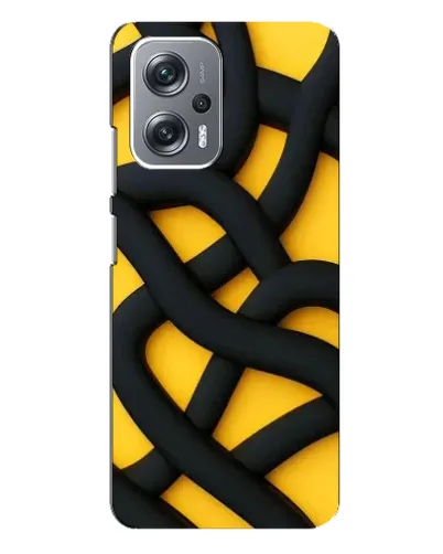Чехол для Xiaomi Redmi Note 12 Pro Plus с картинкой «Черное желтое переплетение» Чехол для Xiaomi Redmi Note 12 Pro Plus с картинкой «Черное желтое переплетение»