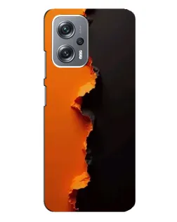 Чехол для Xiaomi Redmi Note 12 Pro Plus с картинкой «Оранжевый разлом»