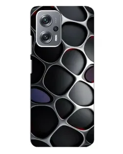 Чехол для Xiaomi Redmi Note 12 Pro Plus с картинкой «Объемная темная решетка»