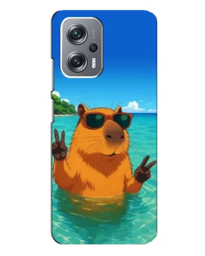 Чехол для Xiaomi Redmi Note 12 Pro Plus с картинкой «Морская капибара»