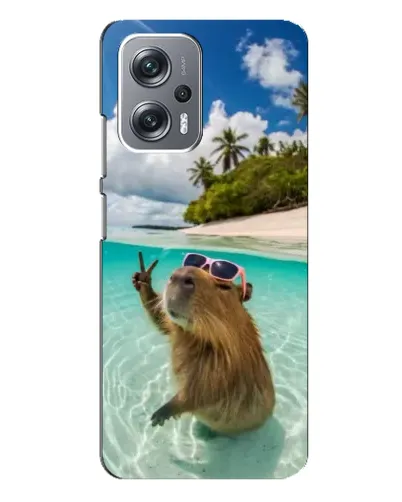 Чехол для Xiaomi Redmi Note 12 Pro Plus с картинкой «Капибара на море»