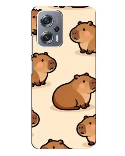 Чехол для Xiaomi Redmi Note 12 Pro Plus с картинкой «Паттерн милых капибар»