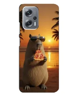 Чехол для Xiaomi Redmi Note 12 Pro Plus с картинкой «Капибара с пиццей» Чехол для Xiaomi Redmi Note 12 Pro Plus с картинкой «Капибара с пиццей»